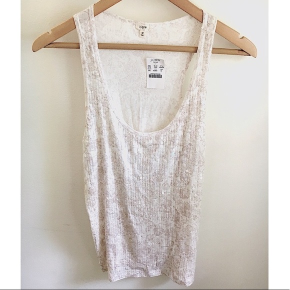 NWT📌 J. Crew Sequin Printed Tank Top - Picture 2 of 8